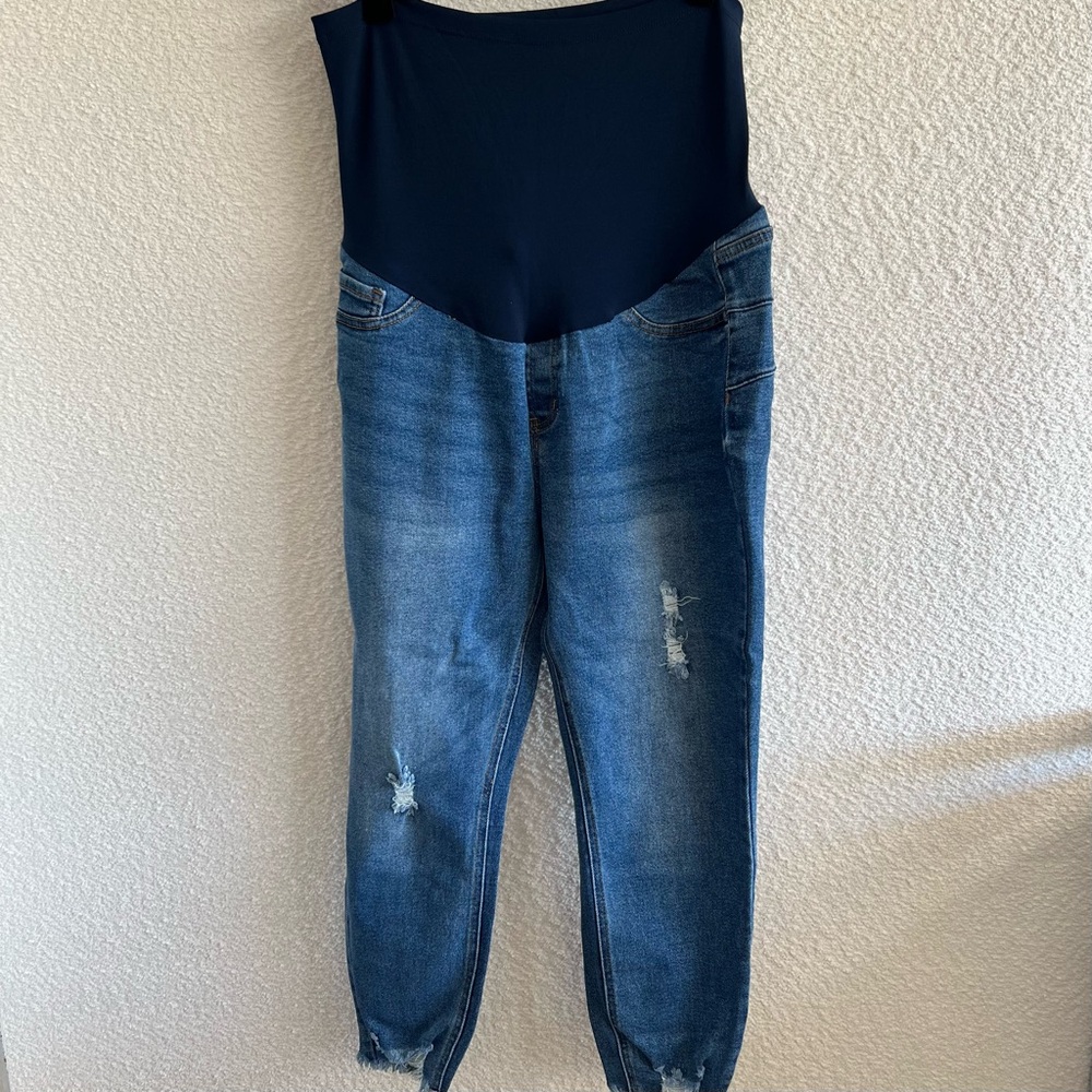 SONG Women’s Maternity Skinny Full Panel Stretch Jeans Size XL
